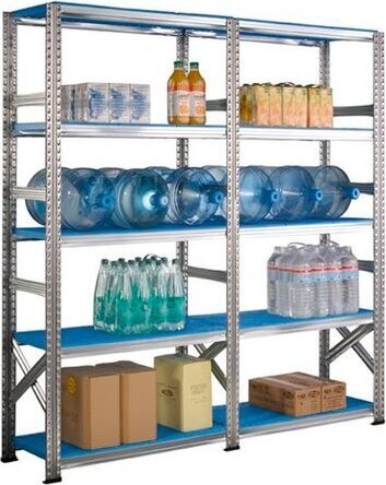 Estanterías metálicas con estantes de plástico - Almacenaje y logística -  Estanterías metálicas con estantes de plástico