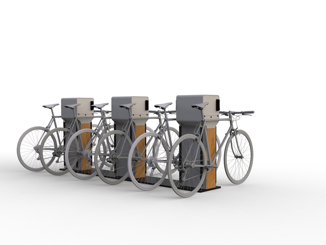 Foto deParking cargadores bicicletas