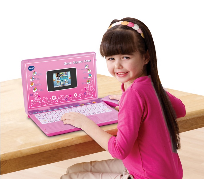 Ordenador portátil infantil Vtech Genio Máster Color rosa bilingüe -  Juguetería - Ordenador portátil infantil