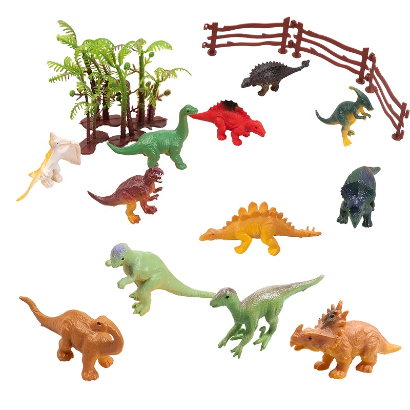 Foto deCubo con dinosaurios de juguete