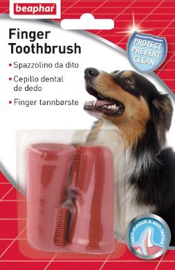 Foto de Cepillo dental de dedo, perro y gato