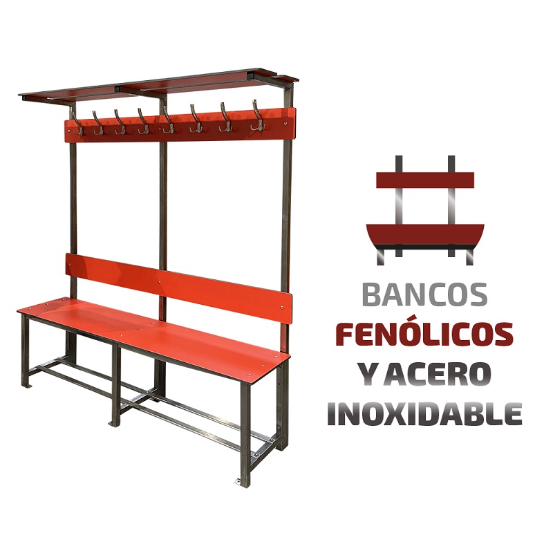 Foto de Bancos fenólicos de acero inoxidable