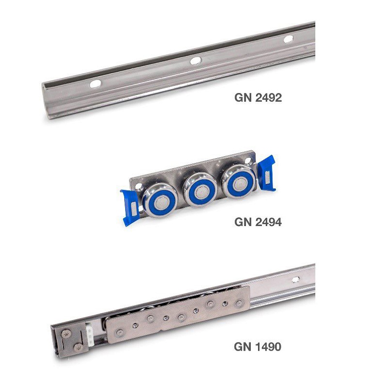 Foto de Carriles guía con sistema modular en acero inoxidable