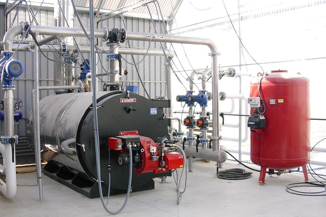 Foto deCalefacción de agua para invernaderos