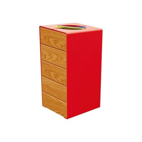 Foto dePapeleras de reciclaje acero y madera