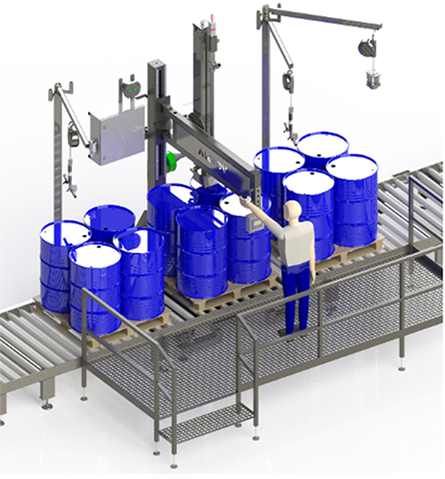 Foto de Líneas transportadoras para máquinas llenadoras de bidones, tambores, totes e IBC