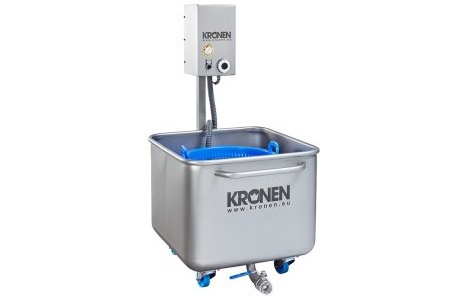 Foto de Lavadoras de burbujas de pequeñas cantidades de lechugas, hierbas, frutas y verduras