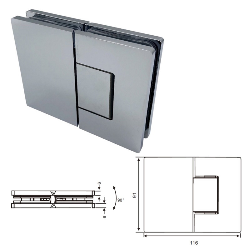 Foto deBisagras para puertas de vidrio