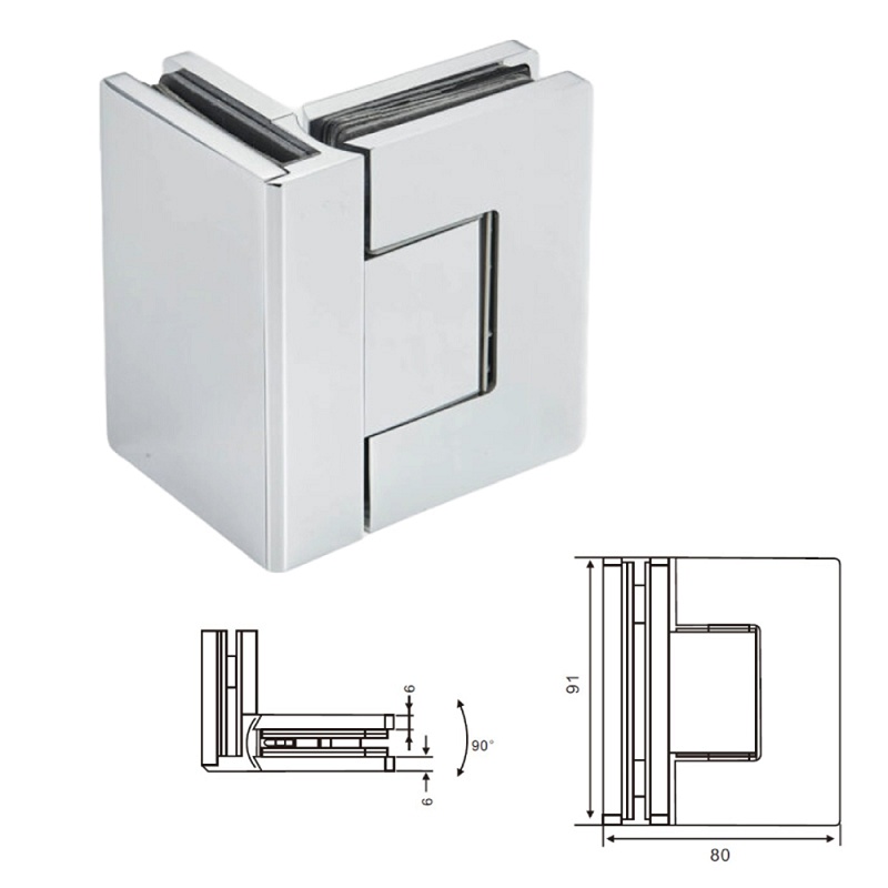 Foto deBisagras para puertas de vidrio