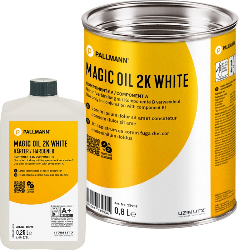 Foto de Aceites blancos de 2 componentes sin disolventes para suelos de madera