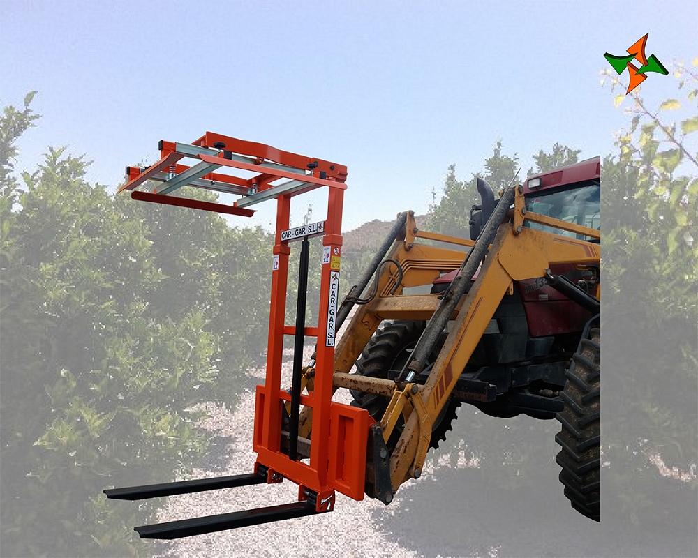 Foto de Portapallets con prensa superior para pala agrícola