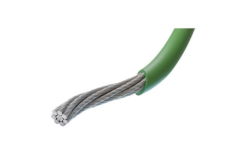 Foto de Cuerdas de acero recubiertas de plástico para ascensores