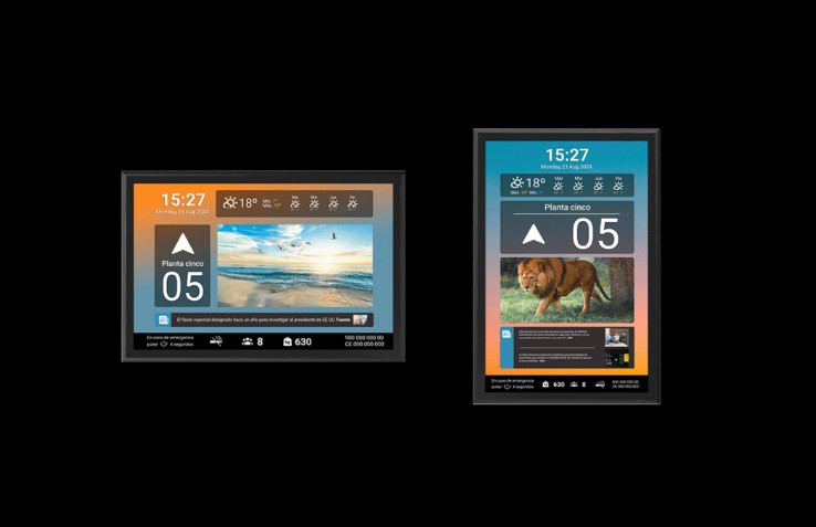 Foto dePantallas multimedias para cabinas de ascensores con conectividad integrada