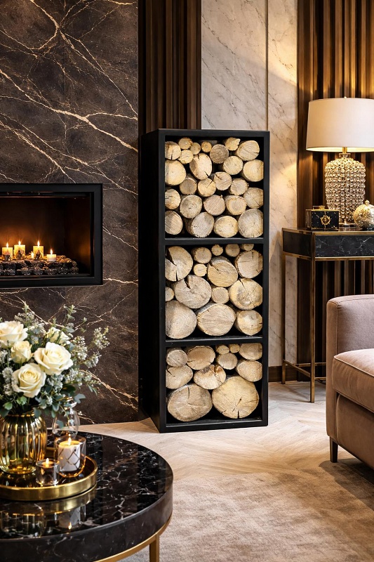 Foto de Leñeros Aura diseñados para convertirse en unos elementos protagonistas del espacio