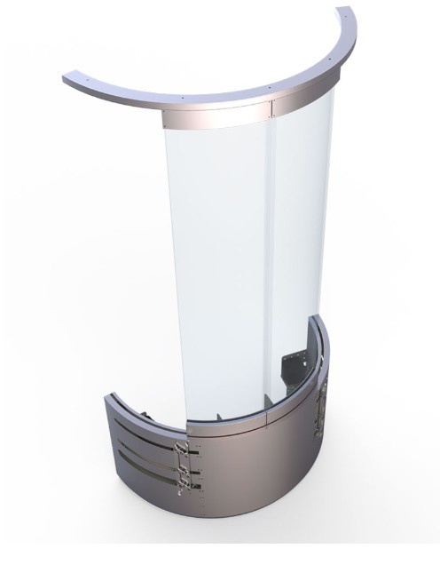 Foto de Puertas de ascensor circulares con operador para instalaciones panorámicas