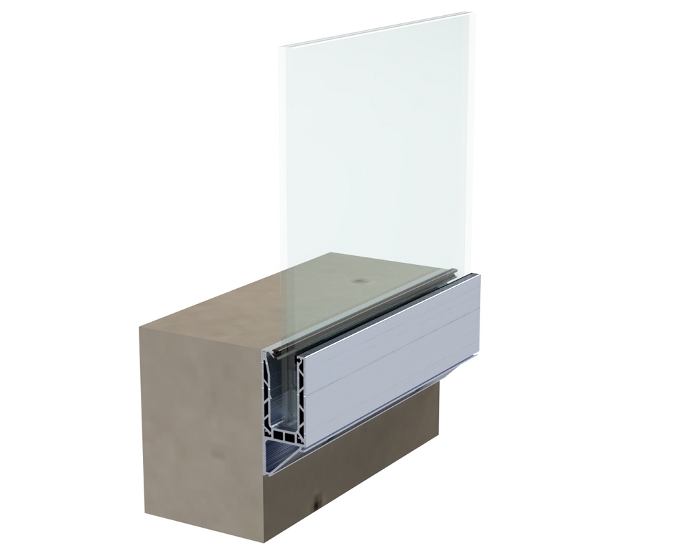 Foto dePerfiles de fijación para barandillas de vidrio