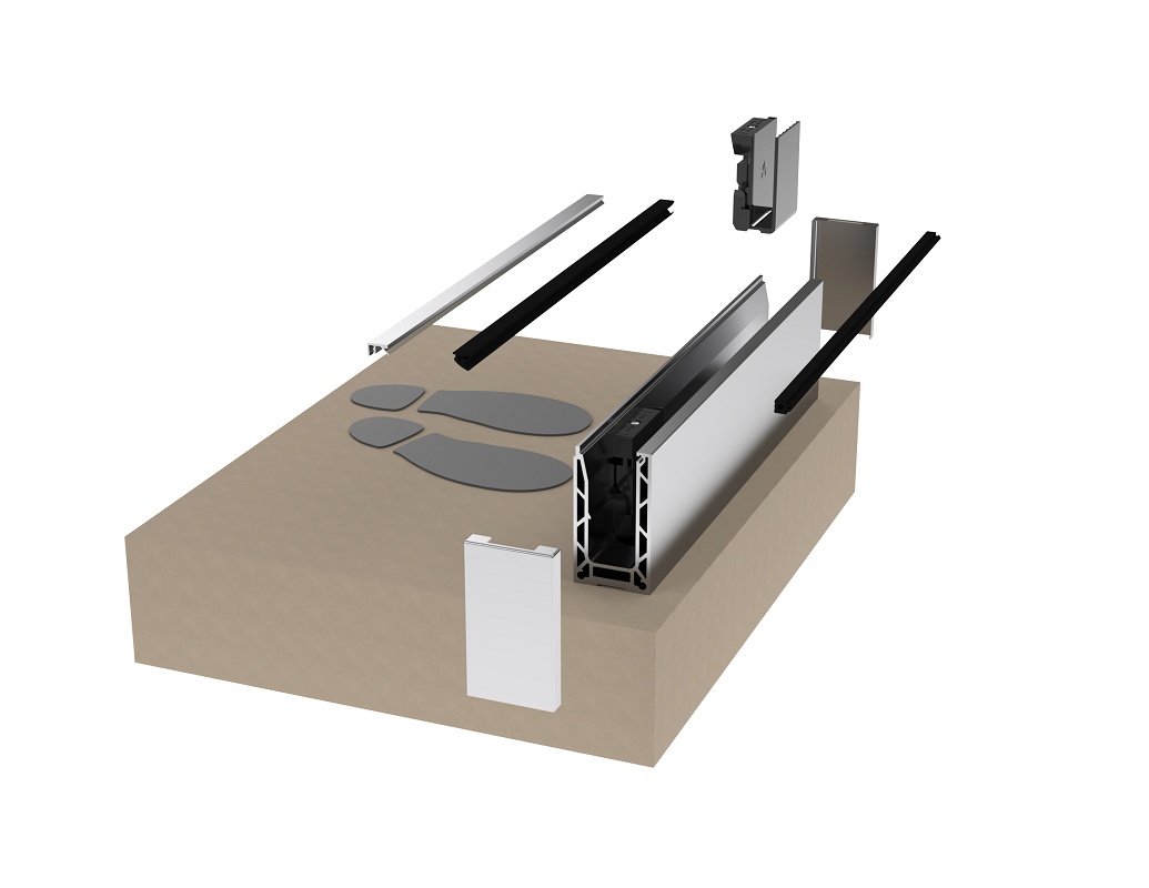 Foto dePerfiles de fijación para barandillas de vidrio