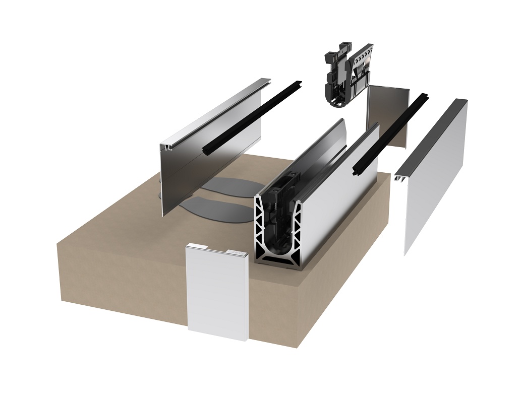 Foto dePerfiles para barandillas de vidrio de alto rendimiento para montaje en suelo y empotrado