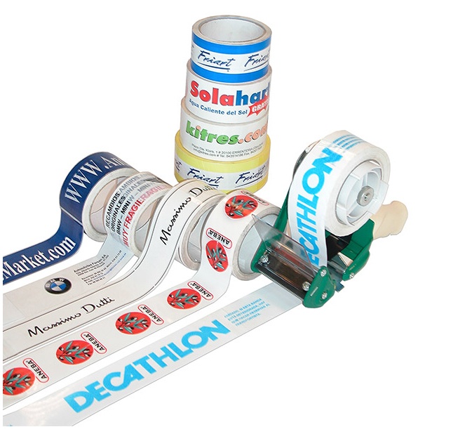 Foto deCinta adhesiva impresa