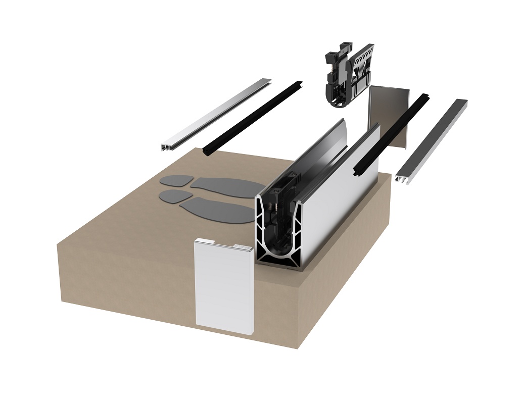 Foto dePerfiles para barandillas de vidrio para montaje en suelo, murete y empotrado