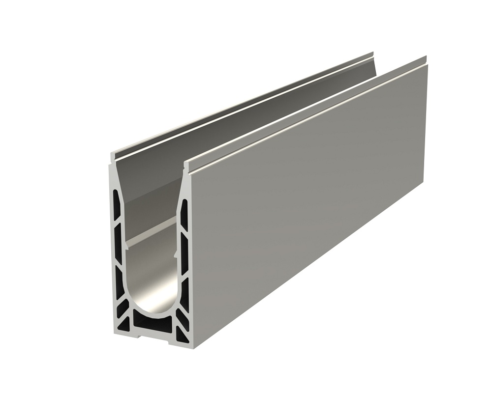 Foto de Perfiles para barandillas de vidrio para montaje en suele y sobre murete