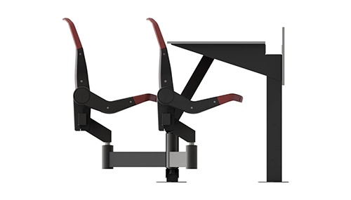 Foto deMesas prensa con asientos