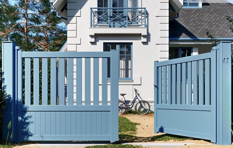 Foto de Portones de madera y aluminio