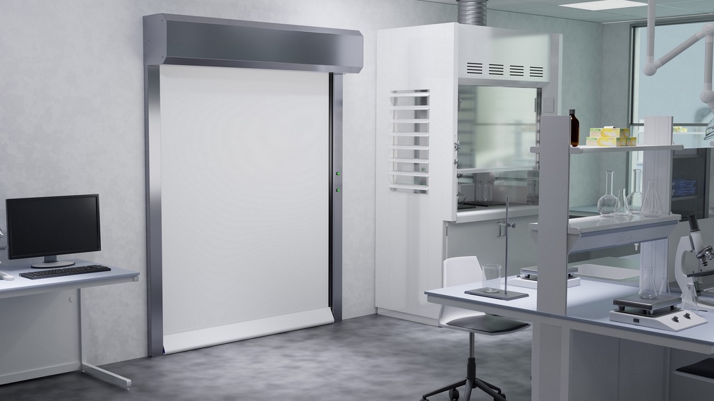 Foto de Puertas rápidas enrollables para laboratorios y salas blancas