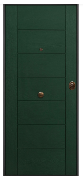 Foto de Puertas acorazadas para exterior con panel de fibra de vidrio resistente a la intemperie