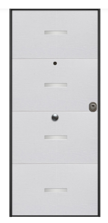 Foto de Puertas acorazadas para exterior con panel de fibra de vidrio resistente a la intemperie