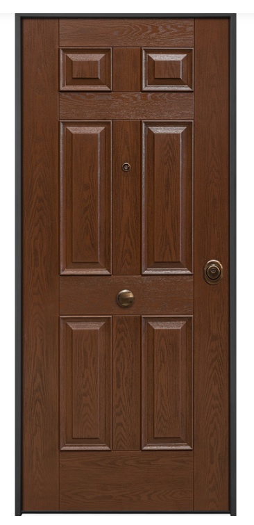Foto de Puertas acorazadas para exterior con panel de fibra de vidrio resistente a la intemperie