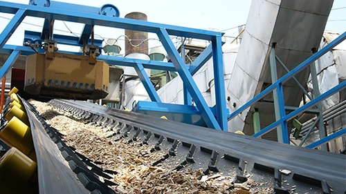 Foto deCintas transportadoras de superficie en chevron