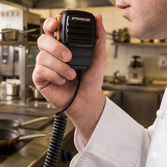 Foto deIntercomunicadores walkie manos libres con pedal para cocina
