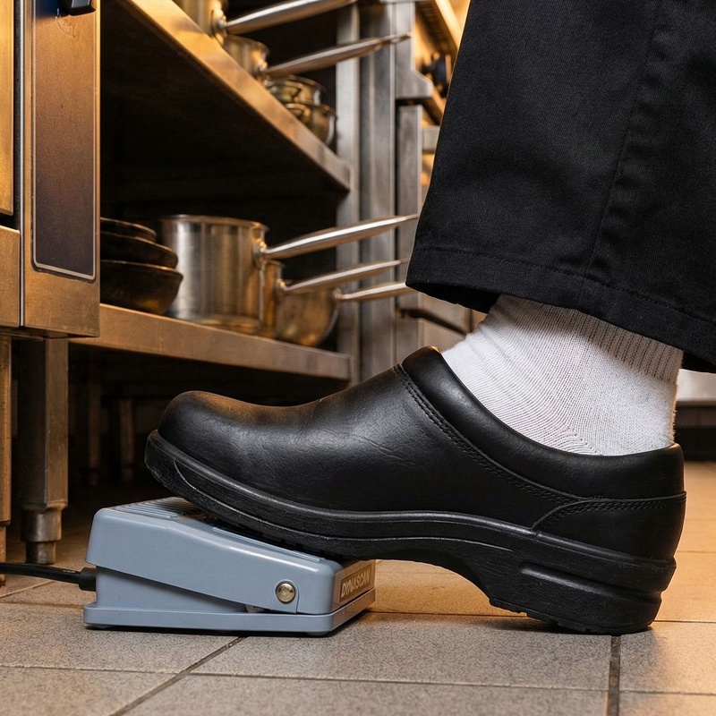 Foto deIntercomunicadores walkie manos libres con pedal para cocina