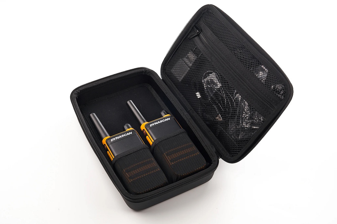 Foto deParejas de walkie-talkies Pmr- 446 con maletín y microauriculares