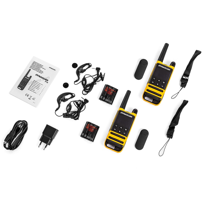 Foto deParejas de walkie-talkies Pmr- 446 con maletín y microauriculares