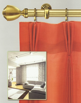 QHCS Barra de cortina de cortina dorada, barra de cortina de aleación de  aluminio, doble oscurecimiento de cortina, tratamiento de cortina de  ventana