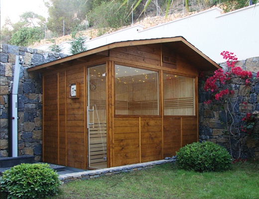 Sauna Exterior con Caseta Personalizada - SaunaPoolEspana
