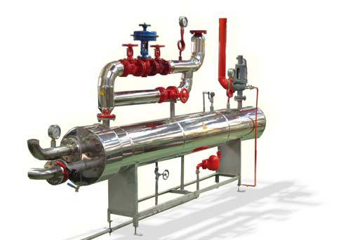 Intercambiadores de calor con vapor para procesos industriales