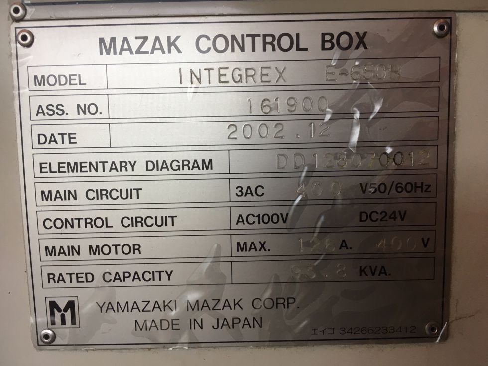 Mazak Integrex e650H Mill Turn Ø 920 x 4000 xmm 5073 = Mach4metal