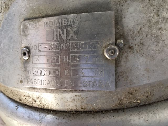 Bomba centrifuga linx s-30 acero inoxidable de segunda mano