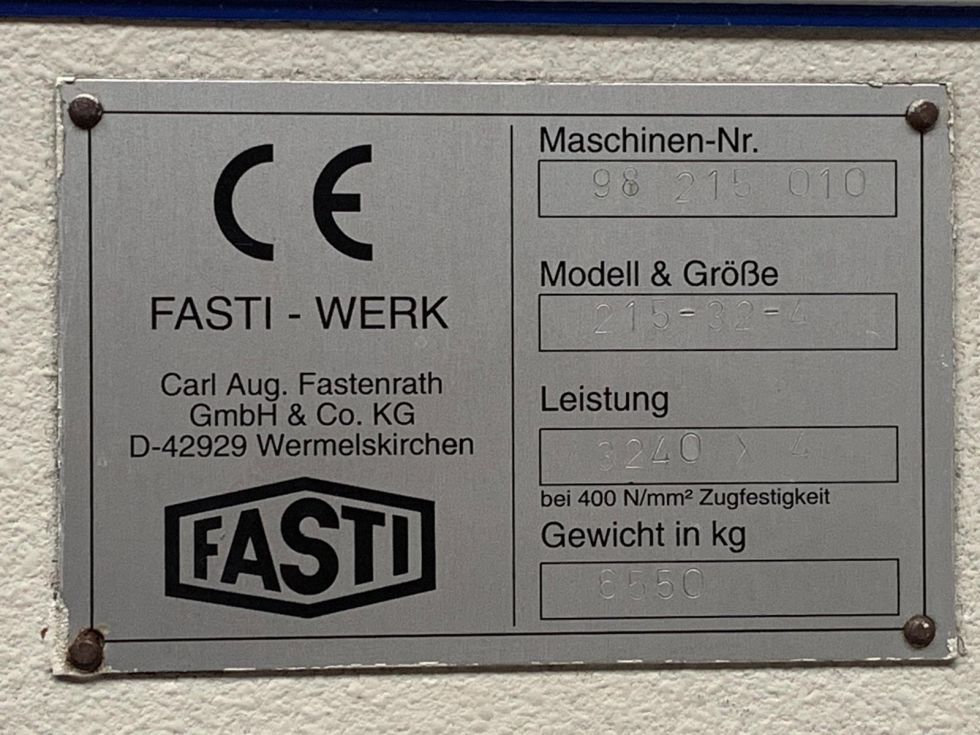 Fasti 215 CNC Folding machine 3200 x 4 mm Delem DA65 5164 = Mach4metal