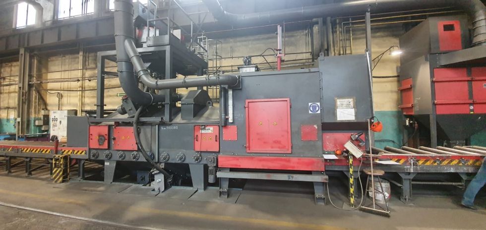 Rosler RBB 16/5 Shotblasting 4 turbine 1600 x 500 mm 5328 = Mach4metal