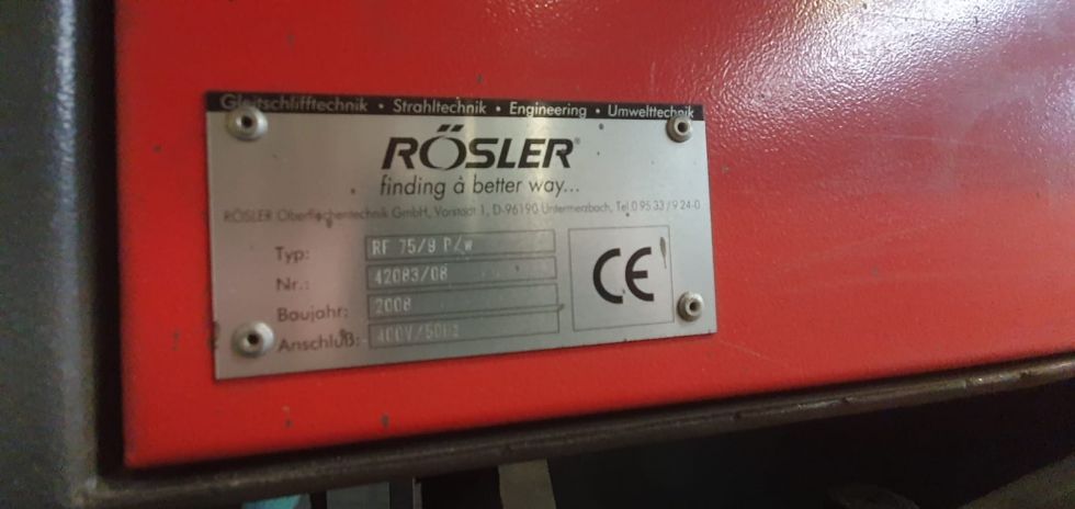 Rosler RBB 16/5 Shotblasting 4 turbine 1600 x 500 mm 5328 = Mach4metal