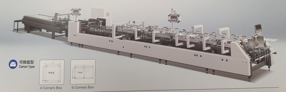 Mquina para pegar y doblar cajas de cartn