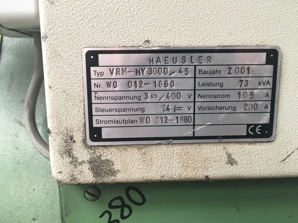 Haeusler VRM-HY 4 roll plate bender 3000 x 65 mm 5424 = Mach4metal