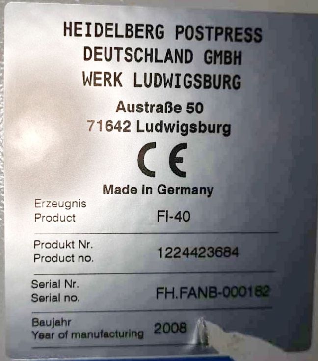 Heidelberg Stahlfolder Ti 40 / 4