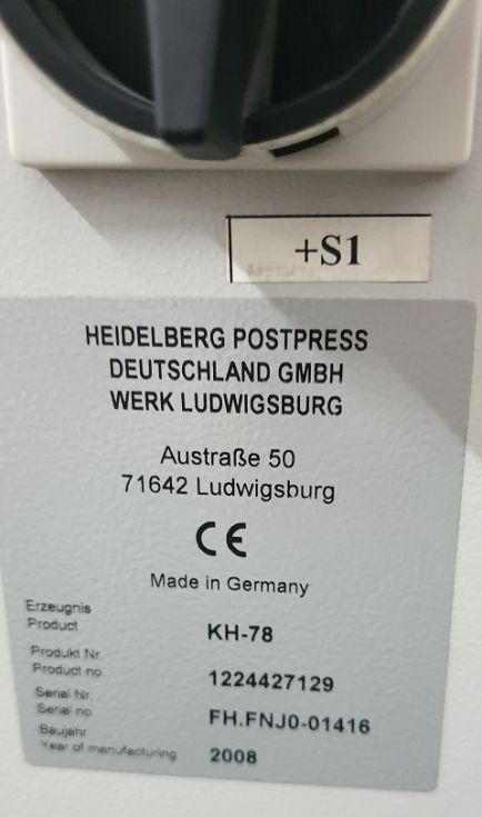 Heidelberg Stalhfolder KH 78 / 6 KTL