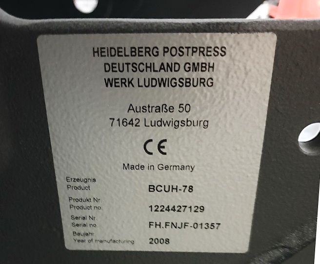 Heidelberg Stalhfolder KH 78 / 6 KTL