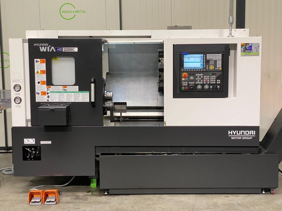 WIA Hyundai CNC Lathe HD 2200 Ø 550 x 565 mm 5465 = Mach4metal